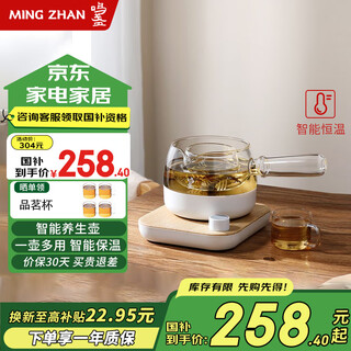 Mingzhan health pot tea maker tea kettle mini glass flower teapot electric kettle electric kettle occ constant temperature electric tea kettle side handle mz072t