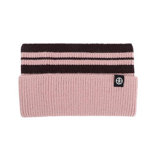 Ji shili children's knitted hairband girls anti-sweat headband baby ear protection hat autumn and winter to protect forehead and keep warm ponytail pink purple