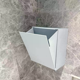 Yusenyi bathroom napkin storage box bathroom toilet waterproof no-punch sanitary napkins wall-mounted shelf for paper towels gray no picture model gray no picture model