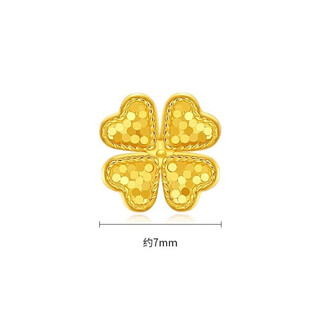 Fuwu 999 pure gold-plated silver earrings for women gold high-gloss fish scale four-leaf clover earrings light luxury birthday gift for girlfriend