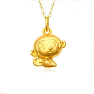 Ningfeng quality zodiac monkey pendant gold color gold monkey necklace birth year zodiac sign transfer bead monkey pendant