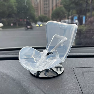 Yusen yiling nabell labubu car doll safety seat doll car air outlet aromatherapy ornament car decoration transparent doll seat-base ornament air outlet dual-purpose 1g