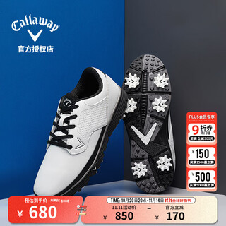 Callaway men's new golf shoes missions footwear comfortable cushioning sports golf shoes for men, white size 41