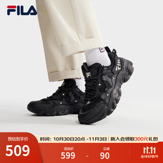Fila casual shoes cat claw shoes 5th generation sports shoes spring new men's shoes dad shoes black-bk 43