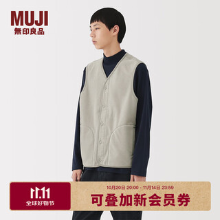 Muji men's fleece vest men's vest vest vest 25th autumn men's clothing ab1pha5a gray s (165/84a)