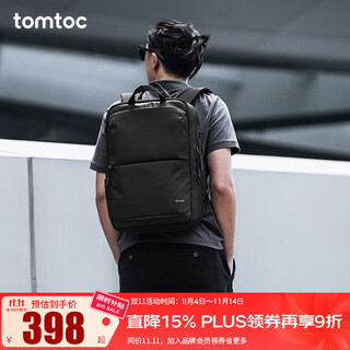 Tomtoc backpack men's backpack commuter computer bag fashionable business travel multifunctional large capacity multifunctional bag t71 obsidian black m size 24l