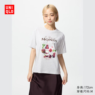 Uniqlo women's ut brand cooperation series printed short-sleeved t-shirt 480663 03 gray s /155/80a