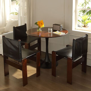 Fantasy chinese retro monk chair backrest dining chair american dining table and chairs dressing stool bar island wabi-sabi style black a style-80 table and three chairs many people choose