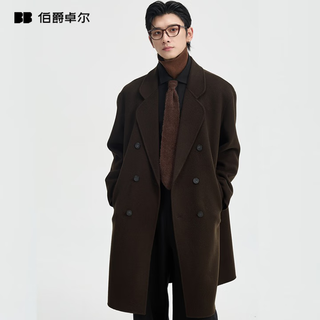 Earl zall 100% pure wool woolen coat men's mid-length thickened loose suit collar autumn and winter commuting warm high-end coat