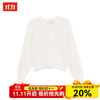 Dunst women's sweater warm and soft solid color autumn and winter daily knitted simple ivory one size | xs