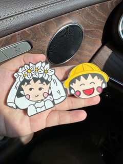 Litian cherry maruko-chan car perfume air outlet aroma diffuser stone car cute decoration car supplies cartoon wedding dress yuanqi maruko-chan car clip darjeeling free 3ml essential oil