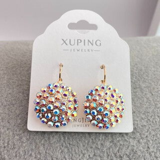 Xuping xuping jewelry imitation crystal fashion temperament trendy round cake ear hook gift jewelry x000906404 earrings