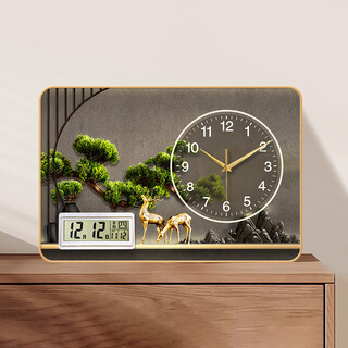 Kodo creative simple desktop clock office ornaments perpetual calendar bedroom living room table clock silent home desktop clock welcome pine calendar 20*30cm no specifications