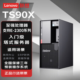 联想【TS90X】【塔式服务器】台式机工作站主机 ERP财务电脑定制  E2324G 32G丨256G+2T硬盘