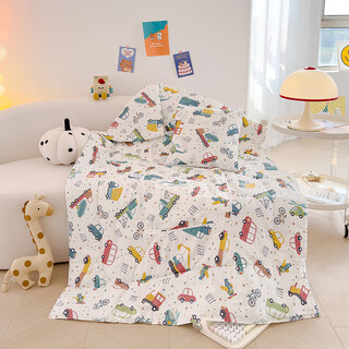 Shantou lincun cartoon pillow quilt 2-in-1 air conditioning blanket children's napping quilt car kingdom close 40*40cm1 open 110*155 5cm