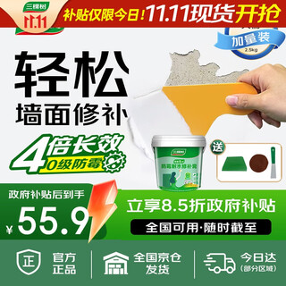 三棵树漆墙面修补膏防霉抗菌白色墙面去污修复腻子粉膏墙皮脱落防水补墙膏