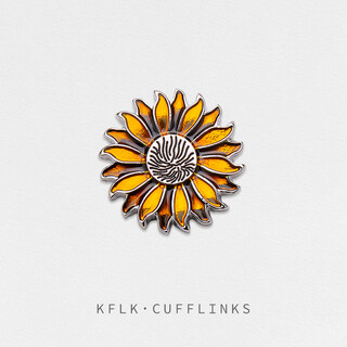 Kaflink flower blossom rich metal brooch high-end lapel pin button collar corner button suit clothing accessories men's and women's brooch badge xz-k243 sunflower yellow 1 pc