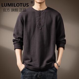 Lumilotus light luxury new brand high-end american tough guy henry collar sweater men's winter new heavy retro casual classic style s suitable for 90-110 jin jin equals 0.5 kg