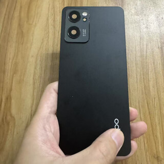 Oppo adapts to reno7pro original mobile phone glass back cover reno7 disassembly seamless battery cover back screen reno7 (black) installation seamless back cover with frame lens x shell