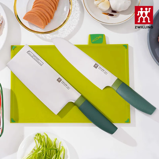Zwilling zwilling german nows knife stainless steel kitchen knife two-piece set kitchen household chinese fruit knife slicing knife green two-piece set
