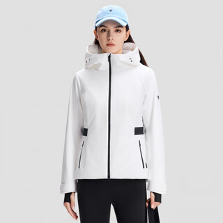 Descente women s ski style series women's windproof, waterproof, breathable and warm cotton clothing wt-white s (160/80a)
