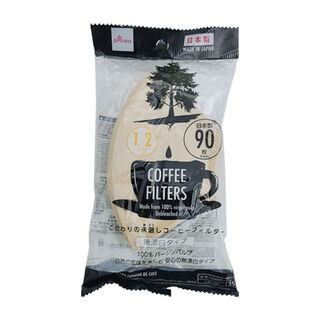 Daiso (daiso) japan daiso daiso unbleached coffee filter paper coffee paper 90 sheets of coffee filter wood color coffee filter paper for 2-4 cups (no bleaching) (37#)