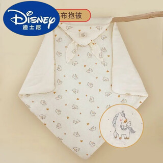 Disney winter outing new newborn baby blanket baby newborn swaddle pure cotton wrap thickened angel horse (winter outing 650g) one-size-fits-all double-sided cotton crepe quilt