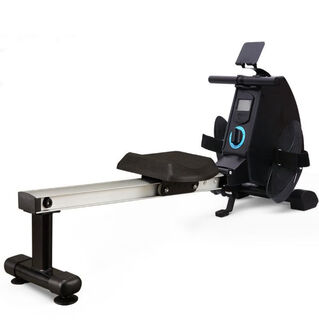 Rowing machine home fitness equipment indoor magnetically controlled silent folding water resistance paddling exercise black magnetically controlled silent rowing machine