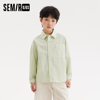 Semir children's long-sleeved shirt 2024 new simple fashion curved design top summer boys 285224152101