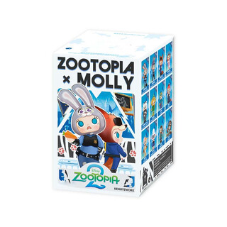 Pop mart molly zootopia co-branded series trendy figures blind box desktop ornaments gift collection zootopia - 1 random blind box