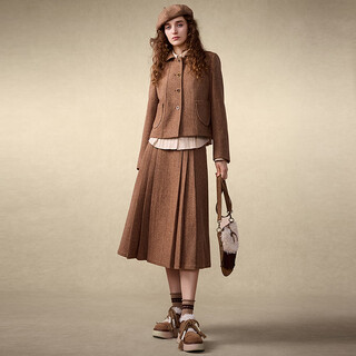 Wancaoyi (wancaoyi) wancaoyi shopping mall same style 2025 winter new fashion set h12010551 milk coffee m