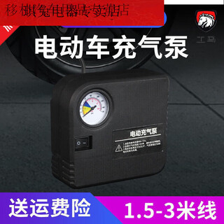 Shantou lincun selected electric vehicle air pump 48v60v72v universal 12v motorcycle air pump wheel with meter 48v-72v burn-proof 3 meters wire