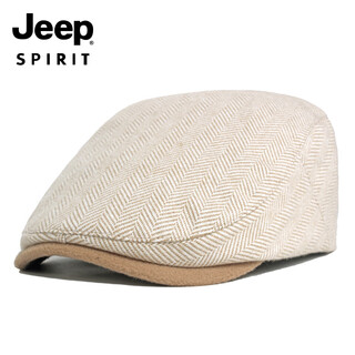 Jeep sombrero de vendedor de periódicos para hombre de estilo británico boina ajustable de tweed gorra delantera cálida de otoño e invierno sombrero de visera casual tendencia color caqui talla única ajustable