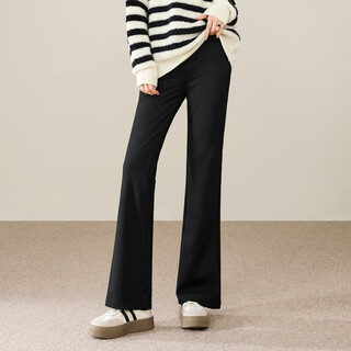 Yiyang (ese-y) 2025 winter suit flared down pants women's 90% duck down thick casual flared pants black 28