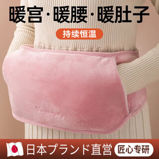 Ailuki japanese warm baby hot water bottle waist protector charging explosion-proof warm water bottle electric warmer warm baby bed sleeping quilt warmer feet rose bean paste - hot water bottle crystal velvet material_protection
