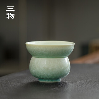 Sanwu qingying kiln tea leaking tea filter filter dehua ceramic tea set parts all-porcelain one-piece tea filter qingying tea filter