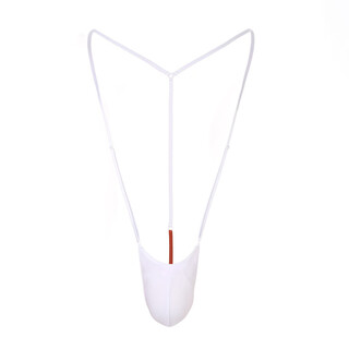 Long night sexy suspender adjustable color matching one-piece t-pants men's white one size white one size