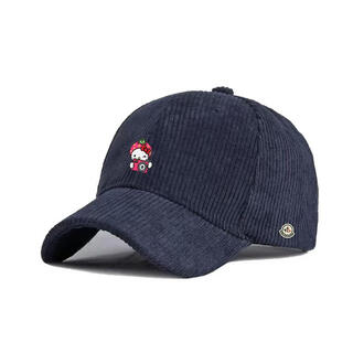 Mongolian piano new 2025 men's and women's baseball caps, fashionable and versatile peaked caps, corduroy student hats, warm and casual hats, navy blue, adjustable