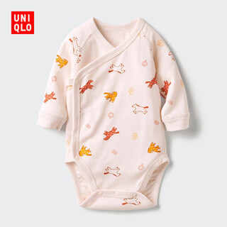 Uniqlo infant and toddler baby coveralls long sleeve baby clothes one-piece coveralls year of the horse new year red 485184 13 rose red 70cm