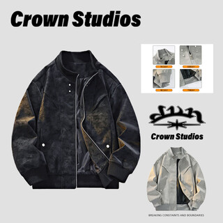 新佐伦pu皮衣外套男秋季新款男士仿皮皮衣棒球领皮夹克潮牌大码男装上衣 藏青色 L