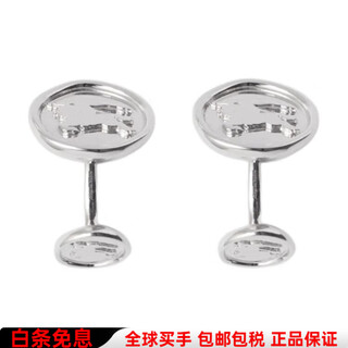 Burberry new year's gift burberry equestrian knight logo seal sterling silver cufflinks men's silver silver 1 piece