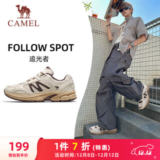 骆驼（CAMEL）男鞋复古慢跑步透气缓震休闲运动鞋子 K15C09L7029 卡布棕 42