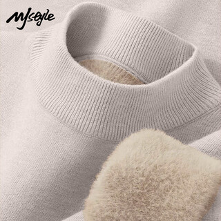 Mj style half turtleneck plus velvet bottoming shirt for women 2026 winter new one-piece velvet thickened warm inner knitted sweater top