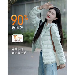 Demana 30d aerosol winter 90 goose down volcanic rock antibacterial infrared heat storage hooded printed down jacket