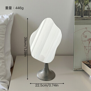 Light luxury makeup mirror ins dormitory internet celebrity makeup mirror irregular cloud mirror high-definition mirror adjustable rotation silver cloud mirror