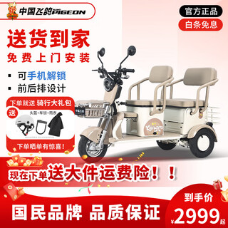Feige electric tricycle household small electric tricycle for ladies and the elderly to carry goods 600w battery life version lead-acid + battery life 100 miles