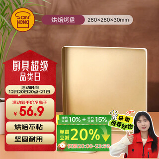 Sanneng non-stick baking pan tiramisu cake bread macaron swiss roll mold gold plate cantonese mooncake sn13123