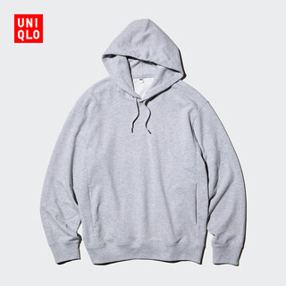 Uniqlo men's and women's couples hooded sweatshirt/long sleeve sweatshirt 482762 475378 482762/05 sky gray l