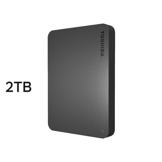 东芝（TOSHIBA）新小黑A3 2.5英寸 USB3.0 移动硬盘盒 1TB/2TB 外接盒 硬盘盒子 2TB 极夜黑+三年质保