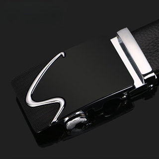 Lism light luxury high-end men's sttmu belt men's genuine leather automatic buckle business formal light pants belt 602-2155cm